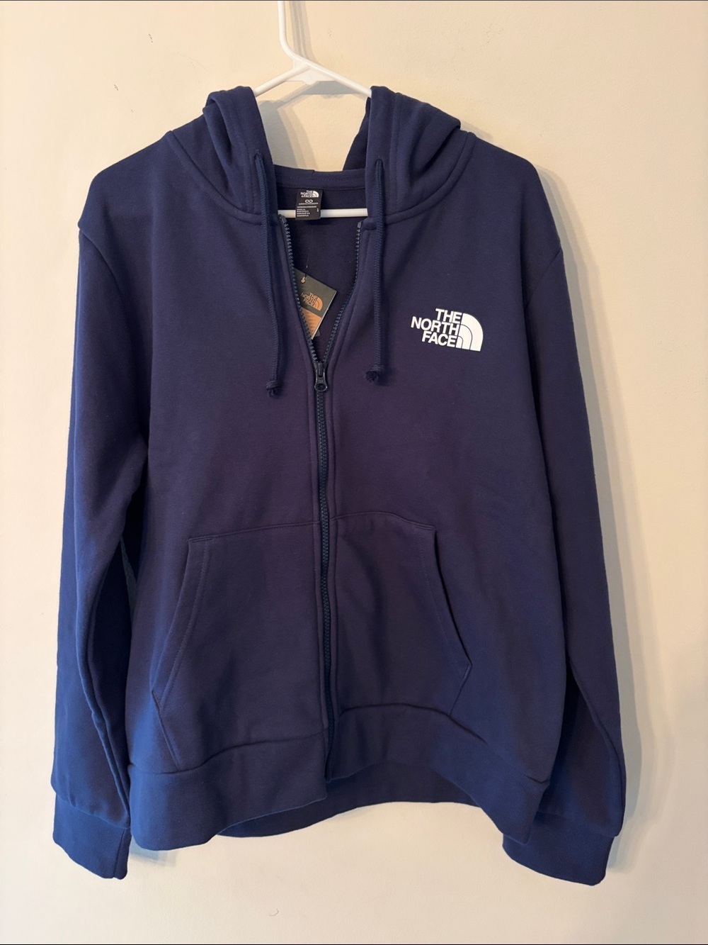 NWT The North Face Navy Blue Full-Zip Hoodie! Size L
